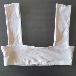 Beige Sleeveless Crop Top